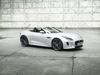 White, Jaguar F-Type, sports car HD wallpaper