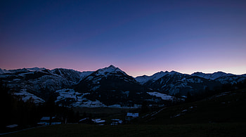 Nature, Sunset, Sky, Mountains, Snow, Rocks, Snow Covered, Snowbound HD wallpaper