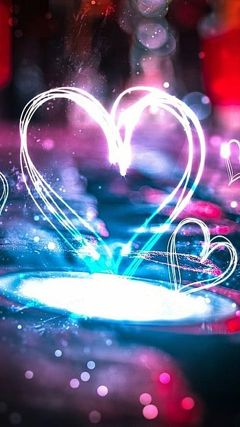 Love , Neon, Heart Lights HD phone wallpaper