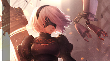 2b Nier Automata Digital Art, nier-automata, games, artist, artwork, digital-art, deviantart HD wallpaper