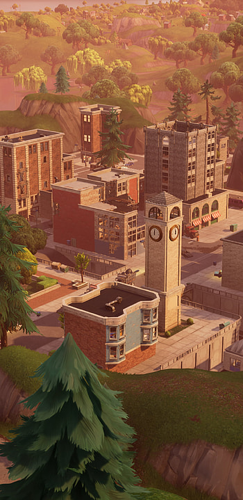 Fortnite Tilted Towers, video game, Fortnite HD phone wallpaper