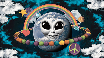 Vibrant Alien Planet: A Ultra Adventure, Alien Planet, alien, earth, rainbow, planet HD wallpaper