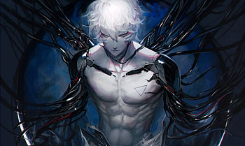 Cyborg, humanoid, robot, art HD wallpaper