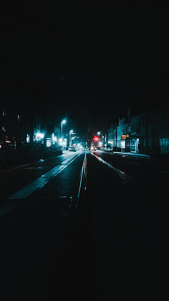 Road, Lights, Dark, Night City, Dahl, Distance HD phone wallpaper