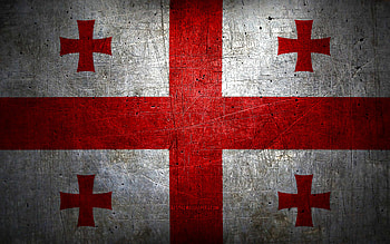 Georgian metal flag, grunge art, asian countries, Day of Georgia, national symbols, Georgia flag, metal flags, Flag of Georgia, Asia, Georgian flag, Georgia HD wallpaper