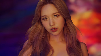 Twice - Mina in Watercolor Background With Blonde Hair, TWICE, Mina (Singer), K-pop Idol, Blonde HD wallpaper