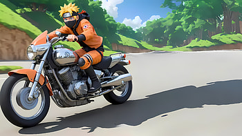 naruto moto, Naruto, motorcycle HD wallpaper