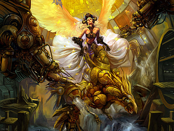 Warrior Women, bird, android, women, future, warrior HD wallpaper