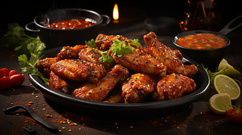 Succulent Chicken Wings, Chicken Wings, food, chicken HD wallpaper