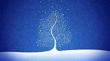 Preview drawing, tree, blue HD wallpaper