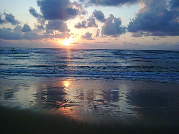 Landscape, Sunset, Sea HD wallpaper