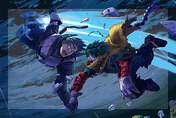 Tenya and Midoriya, Anime, My Hero Academia, Tenya Iida, Izuku Midoriya HD wallpaper