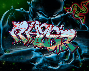 Razer Graffiti, devil, , razer, cs6, background, logo, hop, graffiti, new, gaming HD wallpaper