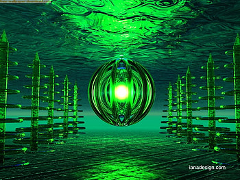 010 create 800.jpg, sphere, emarald, glow, green HD wallpaper