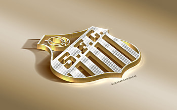 Santos FC, sfc, golden, logo, football HD wallpaper