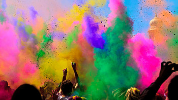 Holi's vibrant colors, Indian holiday richness, Joyful spring vibes, Colorful festivities HD wallpaper