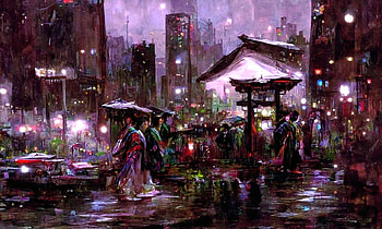 :), purple, fantasy, asian, art, world, aivocado, people HD wallpaper