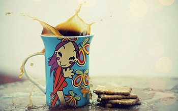 Cookies, Miscellanea, Miscellaneous, Cup, Spray, Mood, Drink, Beverage, Mug HD wallpaper