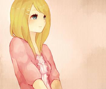 Rin, cute, kawai, girl, vocaloid, anime, cool, kagamine rin, blonde hair, female HD wallpaper