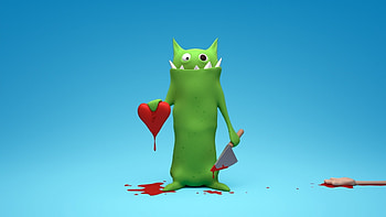 Funny, Hearts, Love, Valentine's Day, Blood HD wallpaper