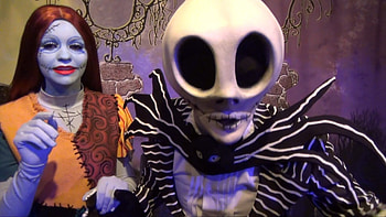 Jack Skellington and Sally Greeting at Mickey's Not So Scary Halloween Party 2013 Walt Disney World - YouTube HD wallpaper