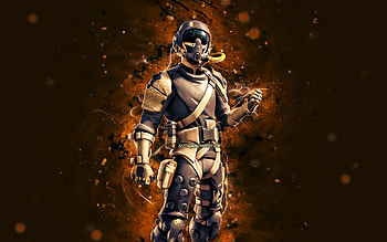 Falcon Variant Supersonic, , brown neon lights, Fortnite Battle Royale, Fortnite characters, Falcon Variant Supersonic Skin, Fortnite, Falcon Variant Supersonic Fortnite HD wallpaper