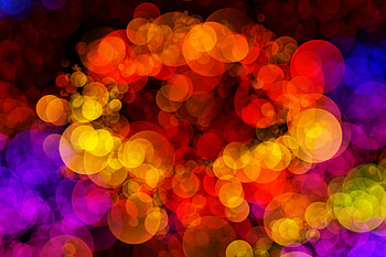 Bokeh, abstract, digital art, colorful HD wallpaper