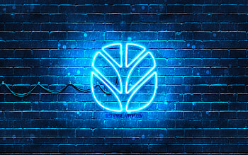 New Holland Agriculture blue logo, , blue brickwall, New Holland Agriculture logo, brands, New Holland Agriculture neon logo, New Holland Agriculture HD wallpaper