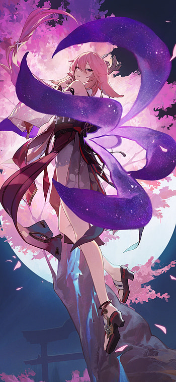 Yae Miko - Fox, Yae Miko Guuji (Genshin Impact), video game, Genshin Impact HD phone wallpaper