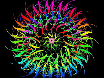 Colour Flower Sun, colourful, cooling, flower, bright HD wallpaper