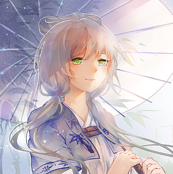 Cute, Luo Tianyi, umbrella, art HD phone wallpaper