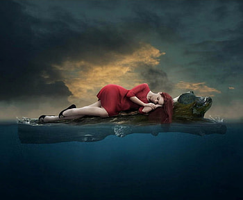 lady, abstract, fantasy, art HD wallpaper