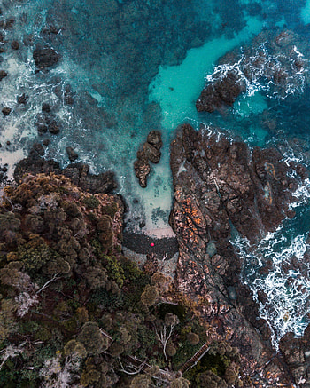 Nature, Water, Sea, Rock, View From Above, Shore, Bank HD phone wallpaper