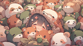 Cute Stuffed Animal Wonderland, man made, stuffed animal HD wallpaper