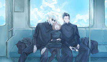 Jujutsu Kaisen Trio -, Satoru Gojo, Shoko Ieiri, Suguru Geto, Anime, Jujutsu Kaisen, Gojo & Geto HD wallpaper