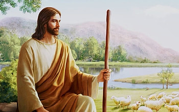 Jesus - Good Shepherd, Christ, Jesus, Good Shepherd, sheep, nature HD wallpaper