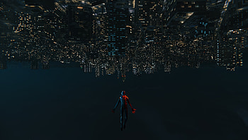 Spider-man Miles Morales Rising Through The City by rhyfeddol, Miles Morales, spider man, video game, Spider-Man (PS4) HD wallpaper