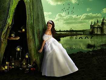 moments from discovery, princess, fantasy, original, tree HD wallpaper