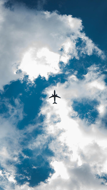 Sky, Clouds, Miscellanea, Miscellaneous, Plane, Airplane, Bottom View HD phone wallpaper