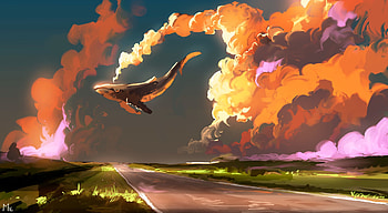 Whale Fantasy Digital Art, whale, fantasy, artist, artwork, digital-art HD wallpaper