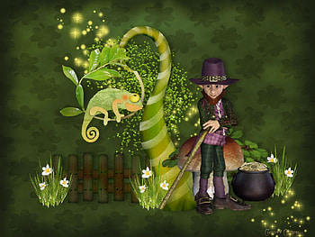 Full of Blarney, irish, luck, clover, green, shamrock, st patricks day, gold HD wallpaper
