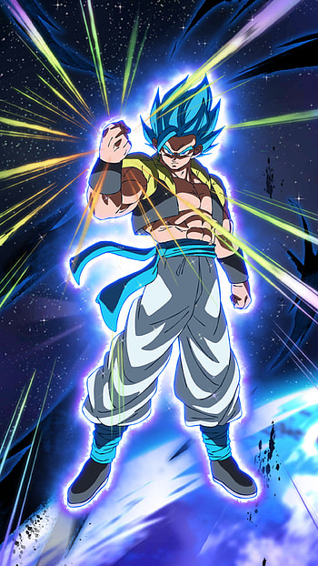 Gogeta, Super Saiyan Blue form, Powerful fusion, Anime character HD phone wallpaper