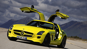 Mercedes Benz SLS AMG Yellow, mercedes, mercedes-benz, cars HD wallpaper