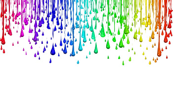 drops, colorful, rainbow, background HD wallpaper