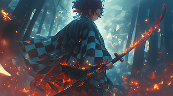 of Tanjiro Kamado from Demon Slayer: Kimetsu no Yaiba, Anime, Demon Slayer: Kimetsu no Yaiba, Tanjiro Kamado, cool anime HD wallpaper