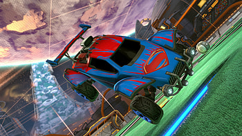 Superman, rocket league dlc, video game, car jump HD wallpaper
