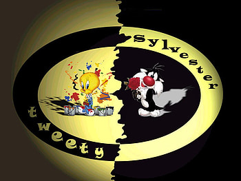 Sylvester and Tweety, tv, cartoon, bird, cat, sylvester, tweety HD wallpaper