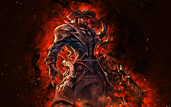 High Noon Lucian, , orange neon lights, League of Legends, MOBA, artwork, High Noon Lucian Skin, Franco Locomotive Build, LoL, High Noon Lucian League of Legends HD wallpaper