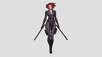 Black Widow Walking , black-widow, superheroes, artwork, artist, artstation HD wallpaper