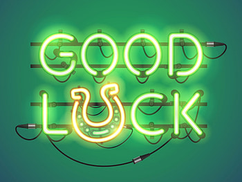 Neon sign, Good Luck HD wallpaper
